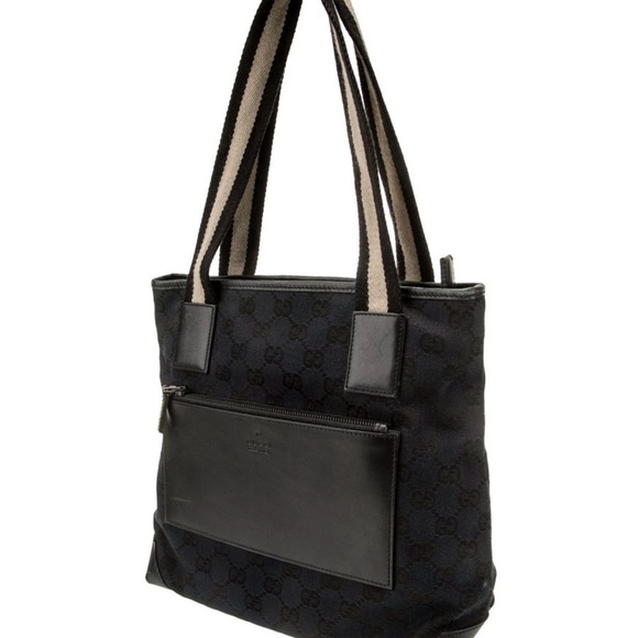 Gucci Black Textured Tote with Contrasting Straps - Authenticity Certificate - Picture 3 of 8